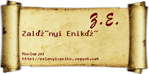 Zalányi Enikő névjegykártya